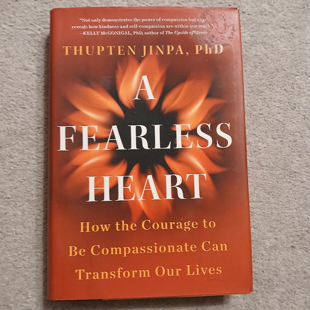 🤩2/$30 A Fearless Heart by Thupten Jinpa Hardcover Book